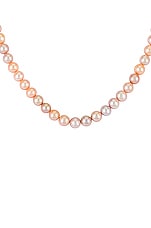 Hatton Labs Pink Pearl Lobster Chain in Silver, view 2, click to view large image.