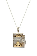 Hatton Labs Gold Bullion Safe Pendant in Gold & Silver, view 3, click to view large image.