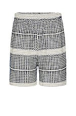 HARAGO Jacquard Handloom Shorts in Navy, view 1, click to view large image.