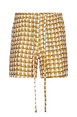 HARAGO Loose Weave Thread Texture Shorts in Multi, view 1, click to view large image.