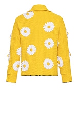 HARAGO Daisy Applique Blouson in Yellow, view 2, click to view large image.