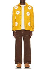 HARAGO Daisy Applique Blouson in Yellow, view 5, click to view large image.