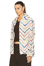 HARAGO Chenille Embroidered Jacket in Multi, view 3, click to view large image.