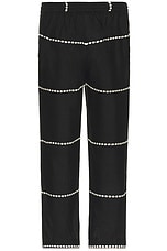 HARAGO Daisy Applique Pants in Black, view 2, click to view large image.