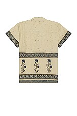 HARAGO Vintage Border Shirt in Cream, view 2, click to view large image.