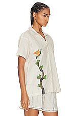 HARAGO Hand Painted Shirt in Off White, view 2, click to view large image.