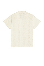 HARAGO Cut Work Embroidery Shirt in Cream, view 2, click to view large image.