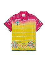 HARAGO Sequin Short Sleeve Shirt in Multi, view 1, click to view large image.