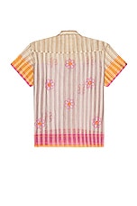 HARAGO Beaded Short Sleeve Shirt in Pink, view 2, click to view large image.