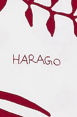 HARAGO Leaves Applique Shirt in White, view 3, click to view large image.