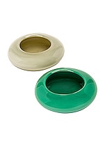 HELLE MARDAHL Candy Dish Pair in Spearmint & Champagne, view 1, click to view large image.
