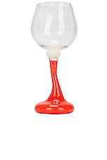 HELLE MARDAHL Bon Bon Red Wine Glass in Clear Punch, Coconut, & Grapefruit, view 2, click to view large image.