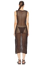 HAIGHT. Luciana Dress in Brauna Brown, view 3, click to view large image.