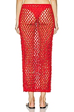 HAIGHT. Knit Moana Skirt in Red, view 3, click to view large image.
