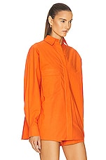 HAIGHT. Oversized Shirt in Mie Orange, view 3, click to view large image.
