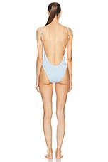 HAIGHT. Bethania One Piece Swimsuit in Celeste Blue, view 3, click to view large image.