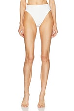 HAIGHT. Classic Hotpants Bikini Bottom in Off White, view 1, click to view large image.