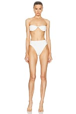 HAIGHT. Classic Hotpants Bikini Bottom in Off White, view 4, click to view large image.