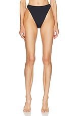 HAIGHT. Perlin Hotpants Bikini Bottom in Black, view 1, click to view large image.