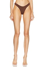 HAIGHT. Leila Bikini Bottom in Brauna Brown, view 1, click to view large image.