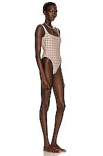 HAIGHT. Thidu Swimsuit in Plaid Poule, view 2, click to view large image.