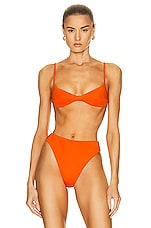 HAIGHT. Monica Bikini Top in Mie Orange, view 1, click to view large image.