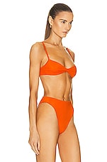 HAIGHT. Monica Bikini Top in Mie Orange, view 2, click to view large image.