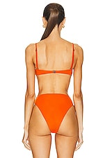 HAIGHT. Monica Bikini Top in Mie Orange, view 3, click to view large image.