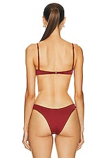 HAIGHT. Monica Bikini Top in Bordeaux, view 3, click to view large image.