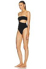 HAIGHT. Crepe Renata Swimsuit in Black, view 3, click to view large image.