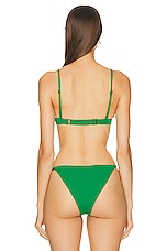 HAIGHT. X Tina Kunakey Adjustable Tina Bikini Top in Digital Green, view 3, click to view large image.