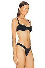 HAIGHT. X Tina Kunakey Adjustable Gaia Bikini Top in Black, view 2, click to view large image.
