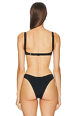 HAIGHT. X Tina Kunakey Adjustable Gaia Bikini Top in Black, view 3, click to view large image.