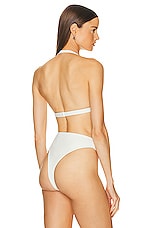 HAIGHT. X Tina Kunakey Adjustable Nadia Bikini Top in Off White, view 3, click to view large image.