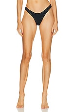 HAIGHT. X Tina Kunakey Leila Bikini Bottom in Black, view 1, click to view large image.