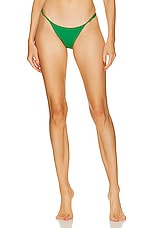 HAIGHT. X Tina Kunakey Adjustable Deva Bikini Bottom in Digital Green, view 1, click to view large image.