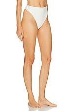 HAIGHT. X Tina Kunakey Lola Bikini Hotpant in Off White, view 2, click to view large image.