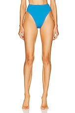 HAIGHT. Classic Bikini Hotpant in Rio Blue, view 1, click to view large image.