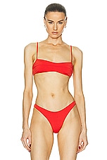 HAIGHT. Agatha Bikini Top in Red Shift, view 1, click to view large image.