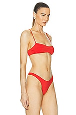 HAIGHT. Agatha Bikini Top in Red Shift, view 2, click to view large image.