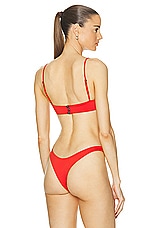 HAIGHT. Agatha Bikini Top in Red Shift, view 3, click to view large image.