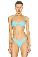 HAIGHT. Vintage Bikini Top in Nadir Blue, view 1, click to view large image.