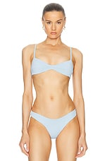 HAIGHT. Monica Bikini Top in Celeste Blue, view 1, click to view large image.