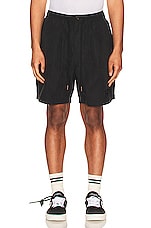 Honor The Gift Brand Poly Shorts in Black, view 4, click to view large image.