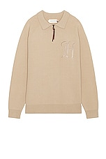Honor The Gift Htg Zip Henley in Light Brown, view 1, click to view large image.