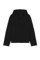 Honor The Gift Script Embroidered Hoodie in Black, view 2, click to view large image.