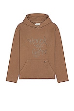 Honor The Gift Script Hoodie in Light Brown, view 1, click to view large image.