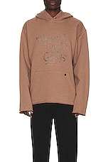 Honor The Gift Script Hoodie in Light Brown, view 4, click to view large image.