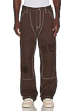 Honor The Gift Script Carpenter Pants in Brown, view 6, click to view large image.