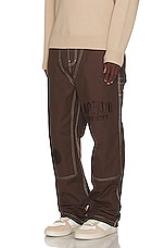 Honor The Gift Script Carpenter Pants in Brown, view 7, click to view large image.